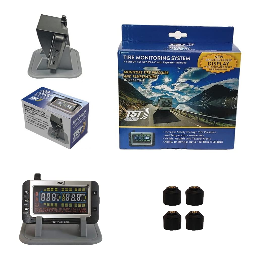 TST 507 RV TPMS with Color Display - 4 Cap Sensor TPMS Kit P460