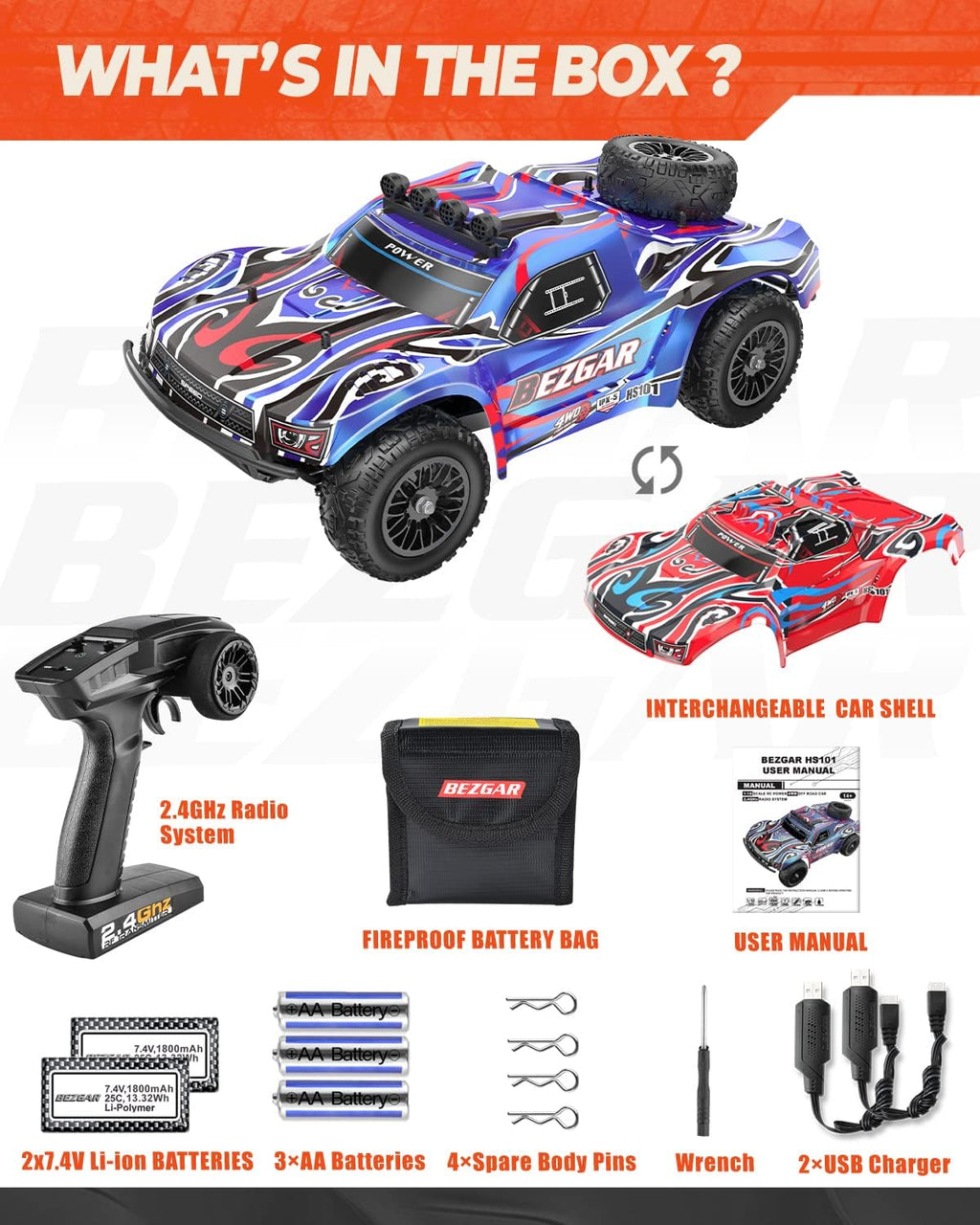 1:10 Scale 4WD Electric Remote Control Truck W3265