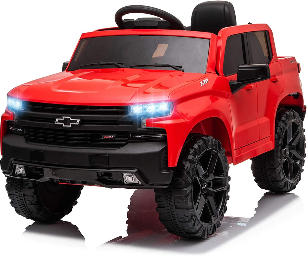 12V Licensed Chevrolet Silverado Ride On Truck Battery Powered Toy with Remote Control S45474