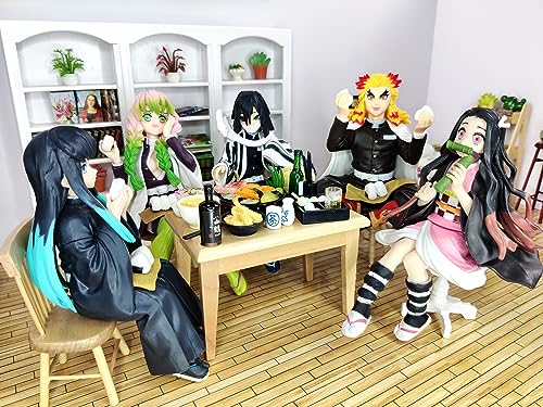 Nezuko Figure Eating Rice Balls Sitting Pose Demon Action Figures Anime Devil Slayer Figure Desktop Decor Collection Toy D261