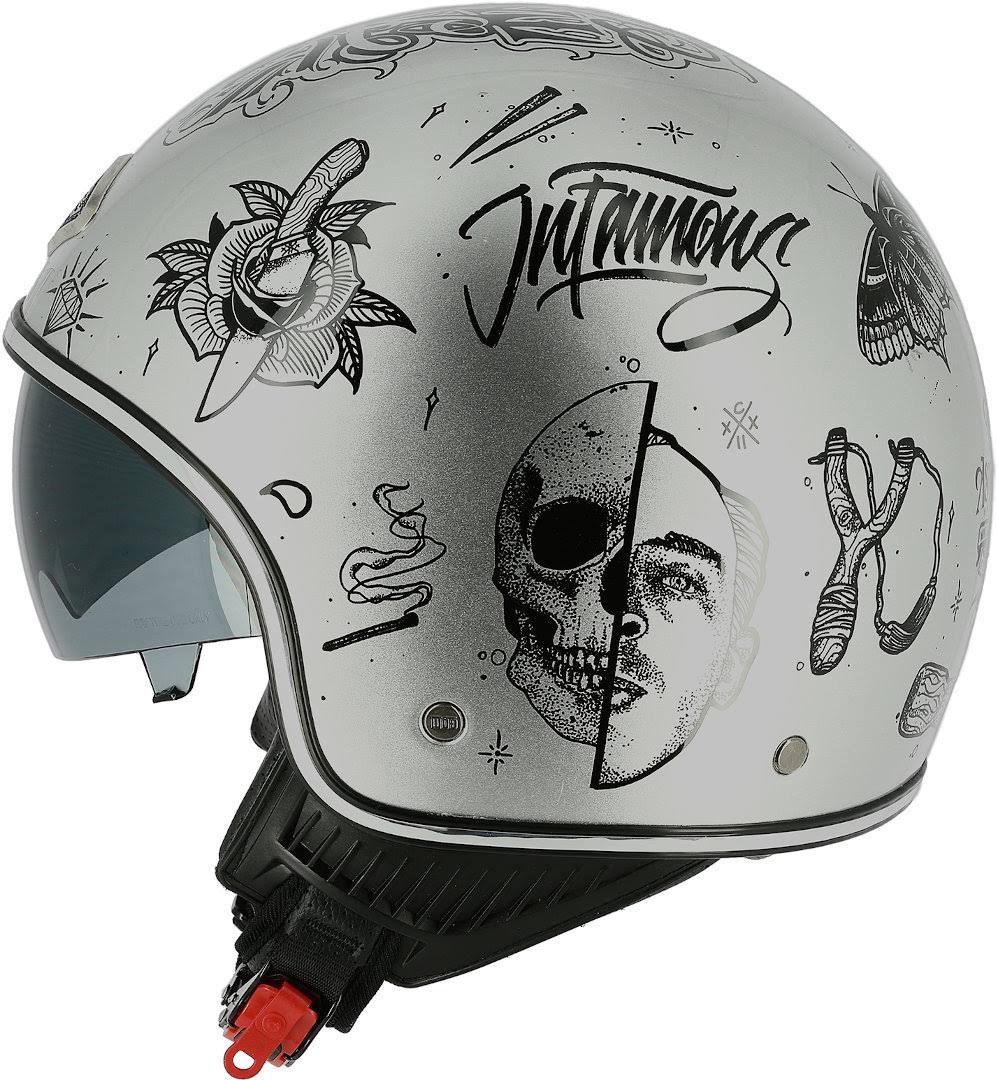 Silver Mini Jet Helmet G619
