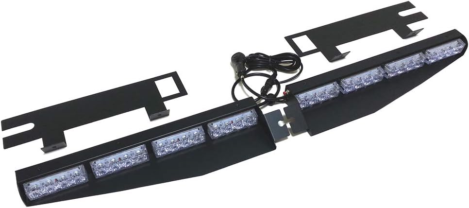 2-16 LED 32 Watt Red/Blue Emergency Beacon Light Bar Pack of 2 U132675