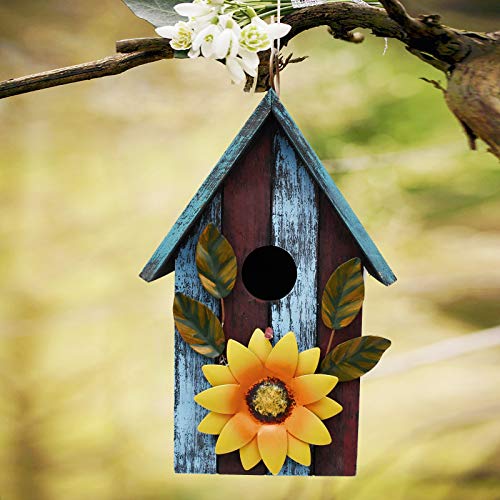 Green Hand Painted Wooden Hanging Birdhouse S3371