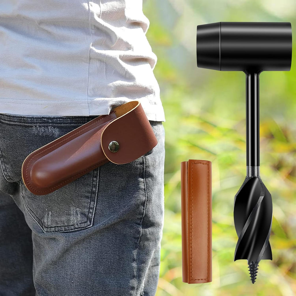 Brown Leather Case Hand Auger Wrench N389940