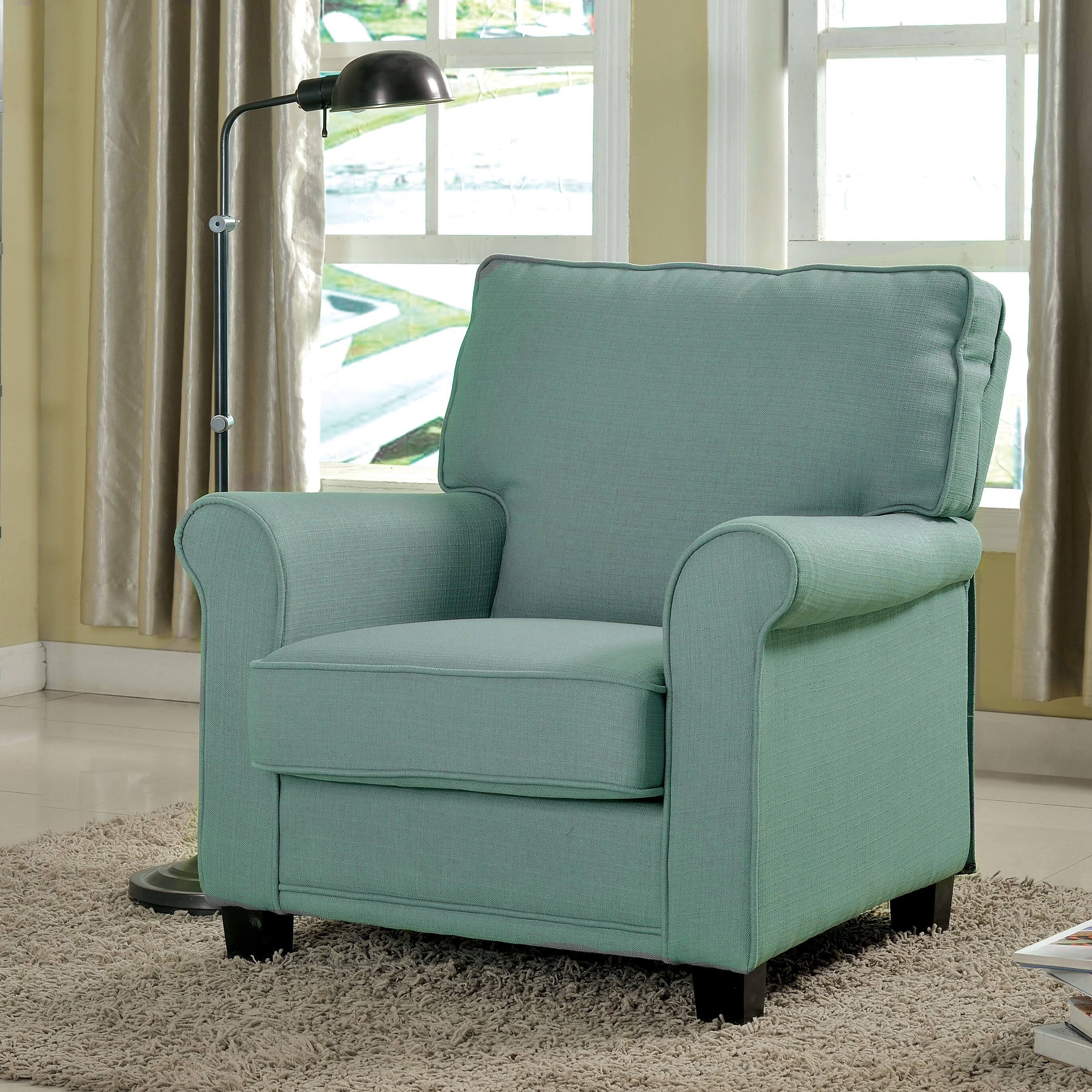 Yellow Padded Linen Arm Chair A1053