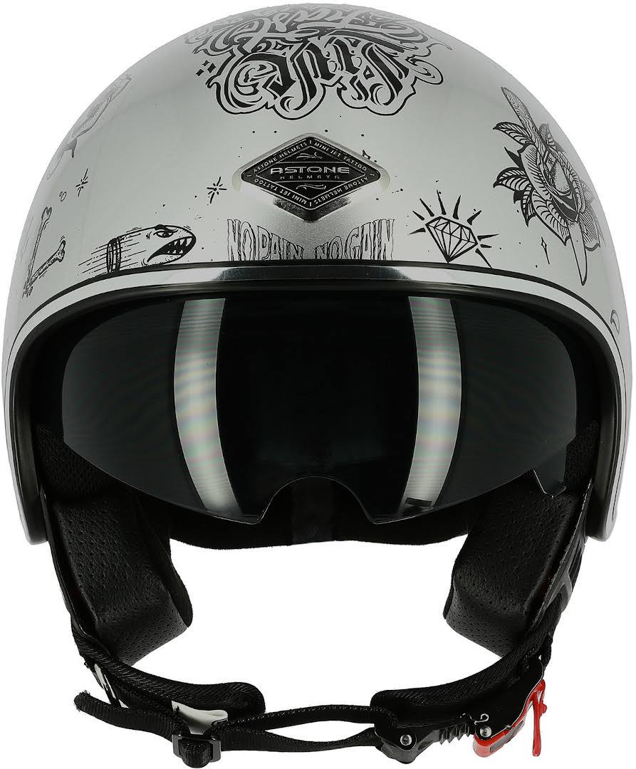 Silver Mini Jet Helmet G619