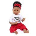 20 Inch African American Newborn Doll with Soft Body L724