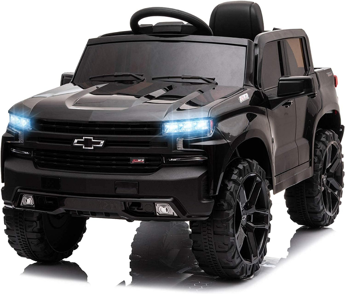 12V Licensed Chevrolet Silverado Ride On Truck Battery Powered Toy with Remote Control S45474