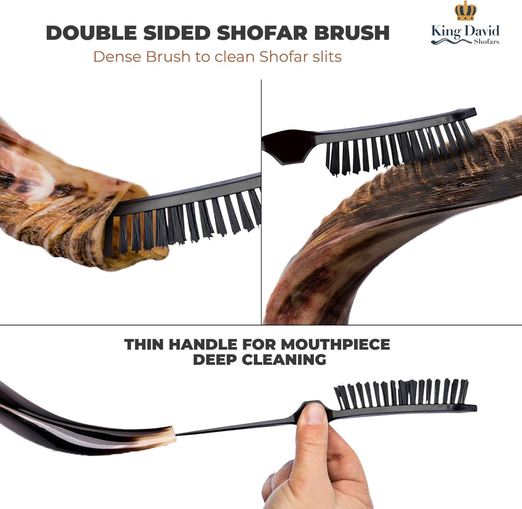 Kosher Jewish Shofar Horn Instrument, Half Polished, 43"-45" Super Jumbo N432