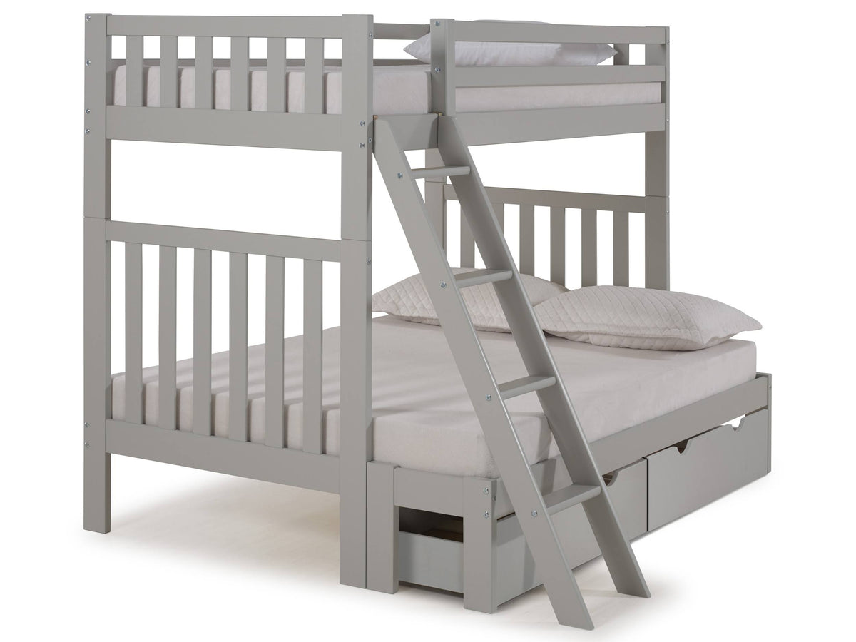 Twin Over Full Bunk Bed with Storage Drawers F3204