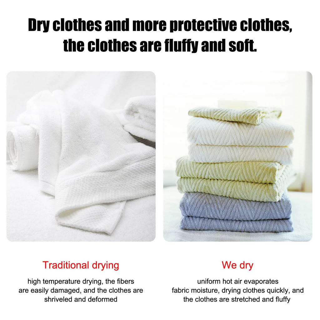 Portable 850W 1.6cu ft Front Load Electric Clothes Dryer with Stainless Steel Tub, White V36788