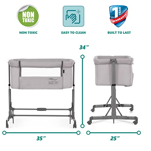 Dark Blue Portable Baby Bassinet with Breathable Mesh Panels Y125908