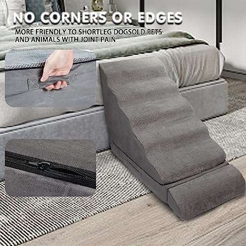 6 Step Non-Slip Pet Stairs for High Beds 30-36 inches U38515