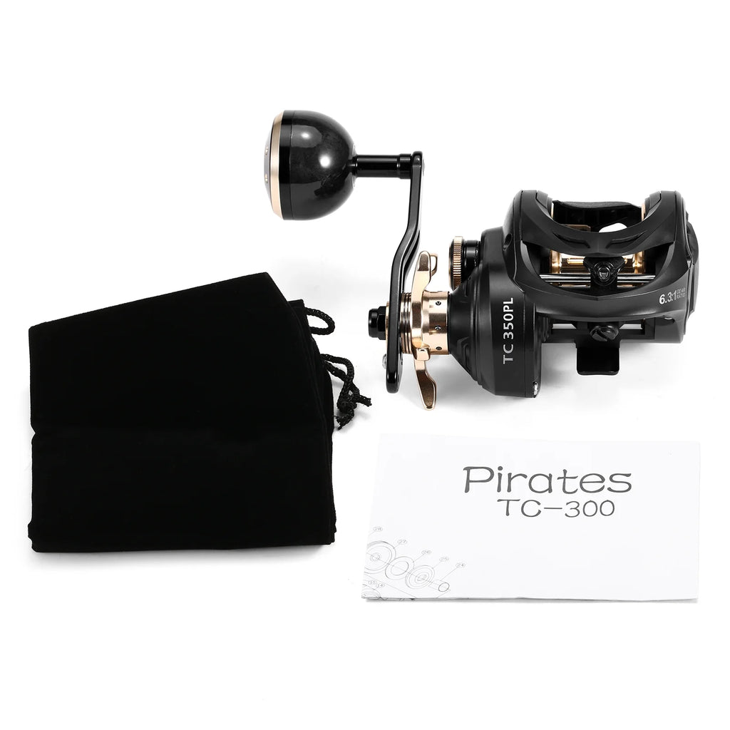 Carbon Fiber Baitcasting Reel 9+1BB Fishing Reel 6.3:1 Gear Ratio Z163522