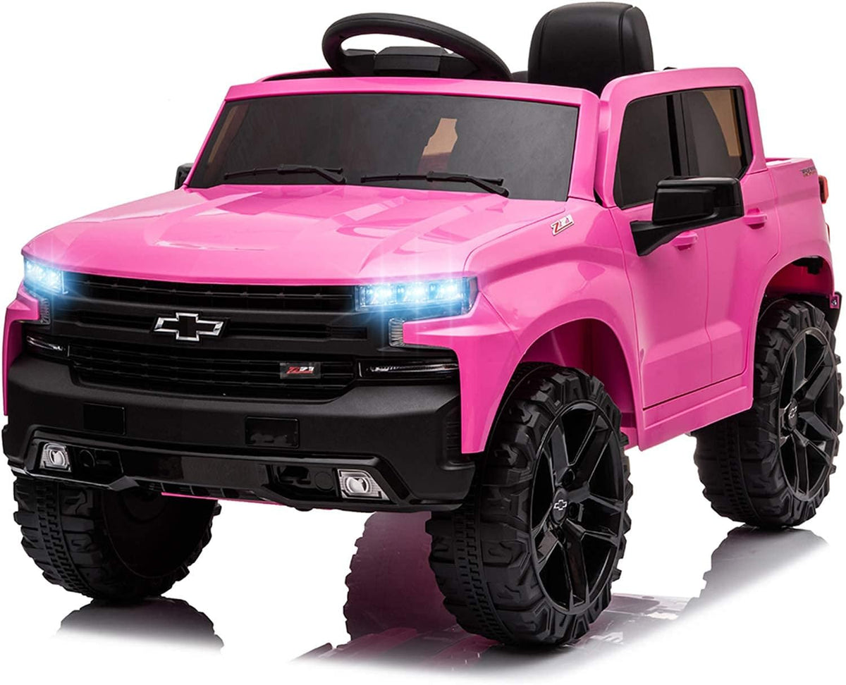 12V Licensed Chevrolet Silverado Ride On Truck Battery Powered Toy with Remote Control S45474