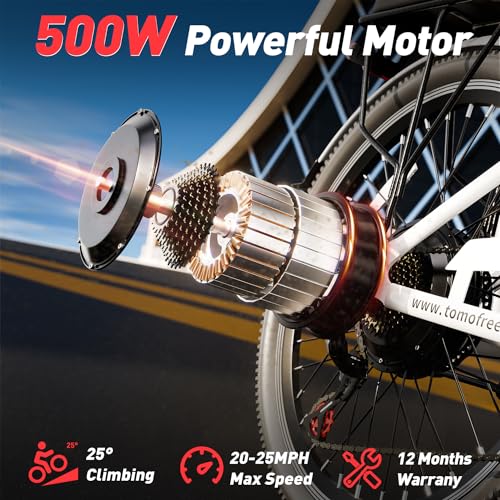 24" Electric City Cruiser Bicycle with 500W Motor and Removable Battery X598204