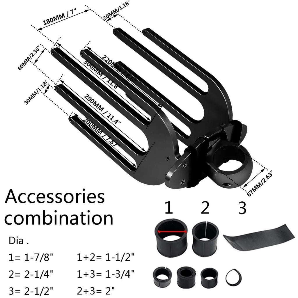 Black Oval CNC Wakeboard Tower Rack Boat Surfboard Holder K979768