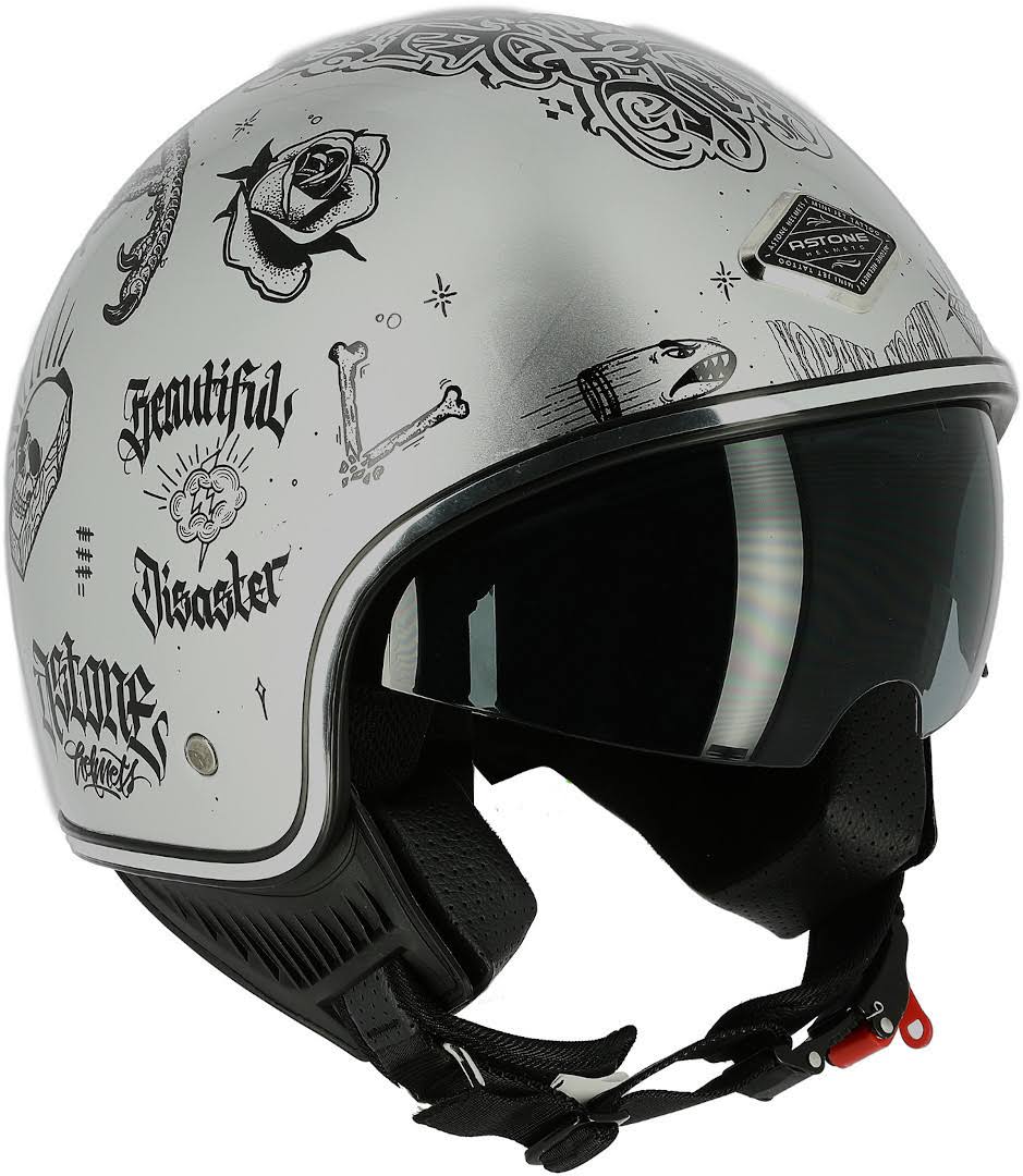 Silver Mini Jet Helmet G619