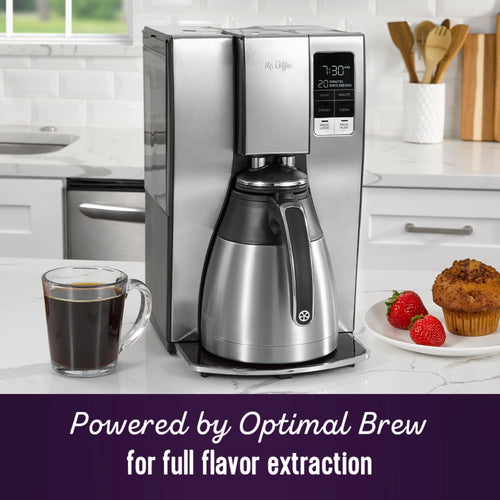 10 Cup Programmable Coffee Maker in Stainless Steel Y830