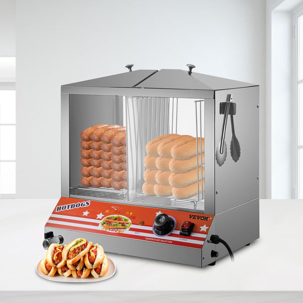 36L Stainless Steel Hot Dog Steamer P9911