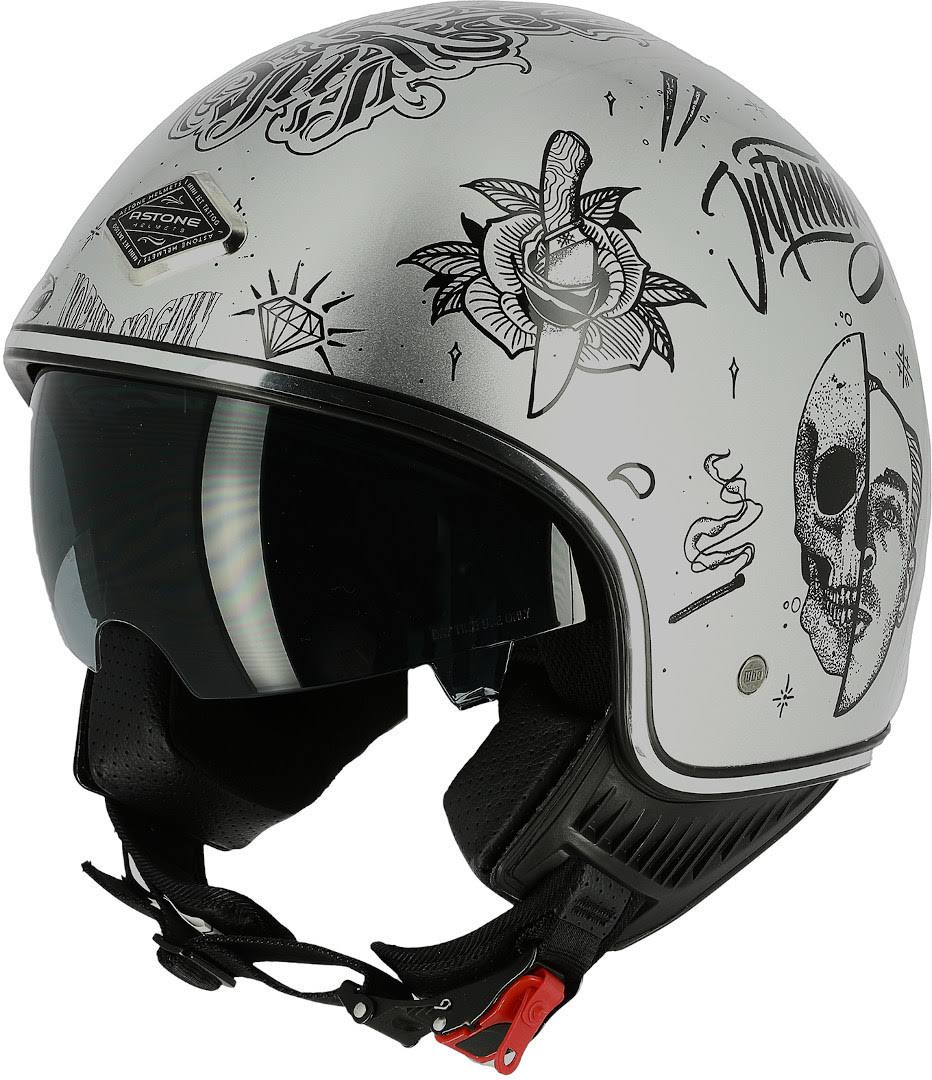 Silver Mini Jet Helmet G619