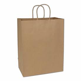 Recycled Kraft Paper Gift Bags 13 x 7 x 17 E382