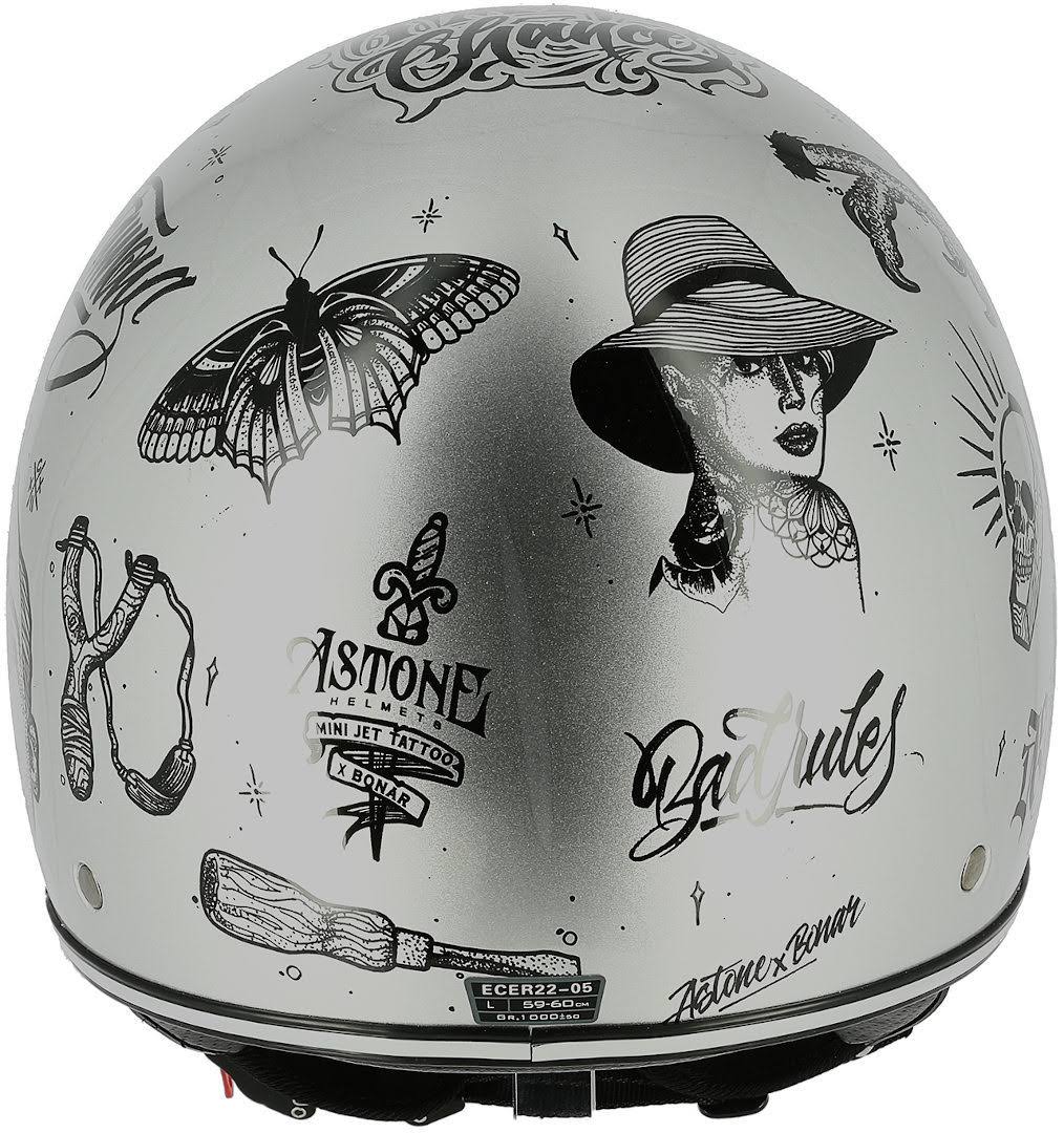 Silver Mini Jet Helmet G619