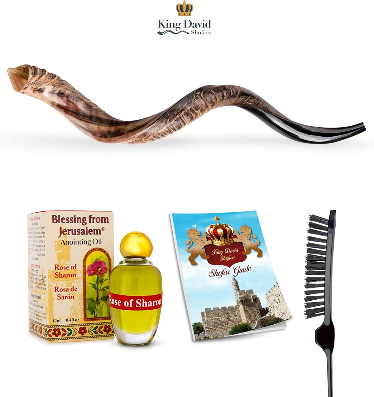 Kosher Jewish Shofar Horn Instrument, Half Polished, 43"-45" Super Jumbo N432