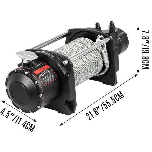 10,000lbs Hydraulic Winch with Steel Cable W379173