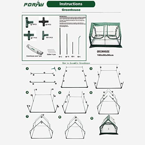 Portable Greenhouse with PVC Cover J80492