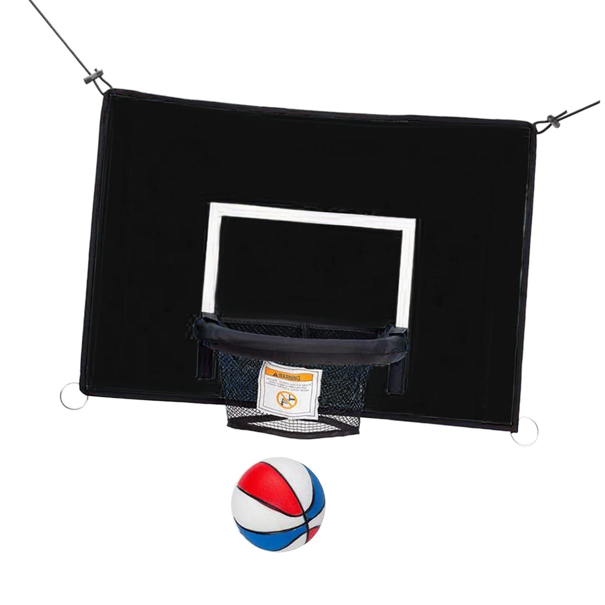 Black 69cmx48cm Basketball Hoop Attachment for Trampolines P809771