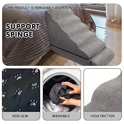 6 Step Non-Slip Pet Stairs for High Beds 30-36 inches U38515