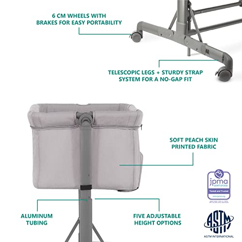 Dark Blue Portable Baby Bassinet with Breathable Mesh Panels Y125908