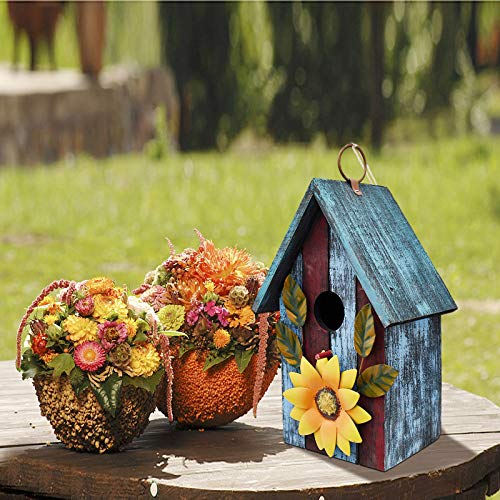 Green Hand Painted Wooden Hanging Birdhouse S3371