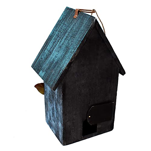 Green Hand Painted Wooden Hanging Birdhouse S3371