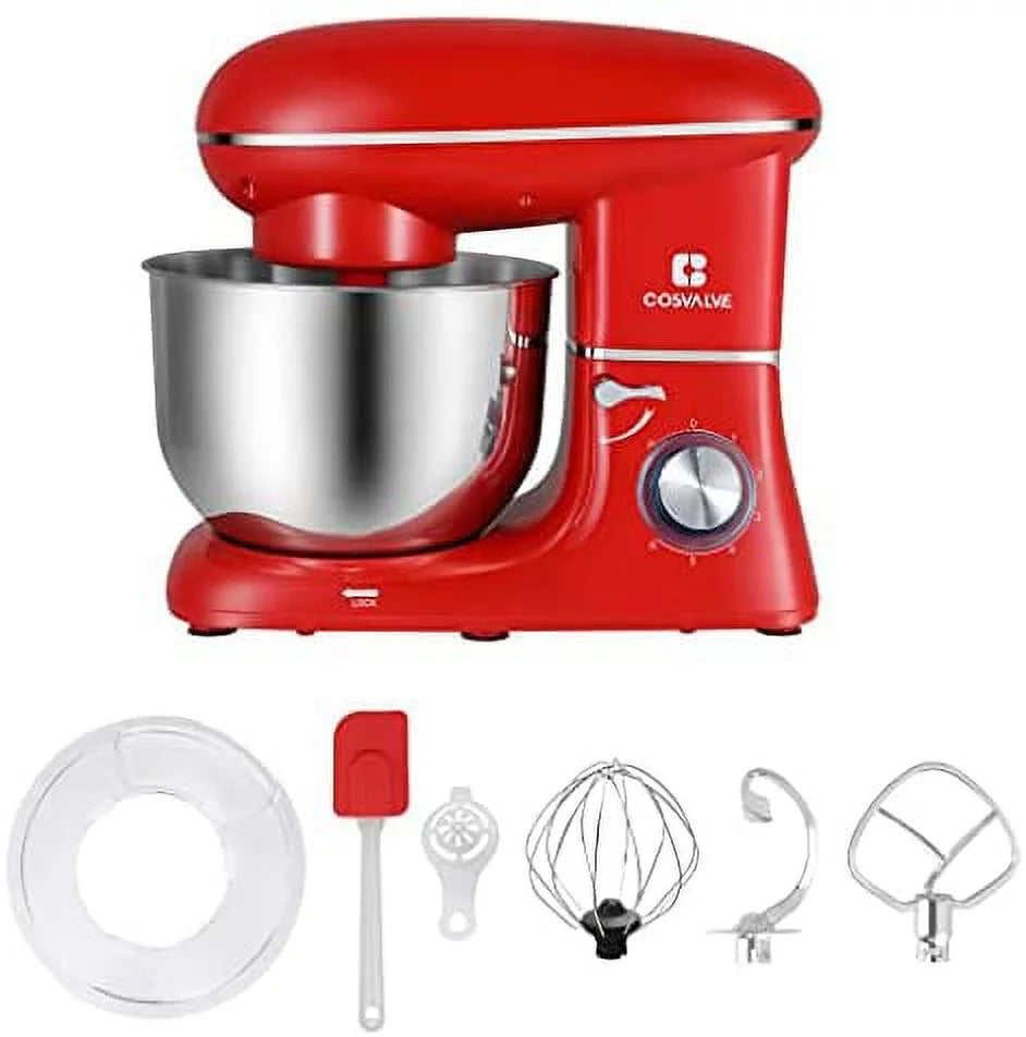 6.2QT Stainless Steel Bowl Red Tilt-Head Electric Stand Mixer M4178