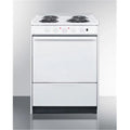 24 in. Wide Slide-in Style Coil Top Electric Range In White with Storage Compartment K1114