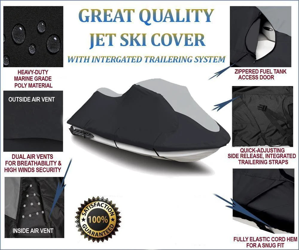JETSKI Cover Compatible for Yamaha Wave Runner 800 1997-2000 Watercraft Jet Ski PWC Cover 1-2 Seater F850