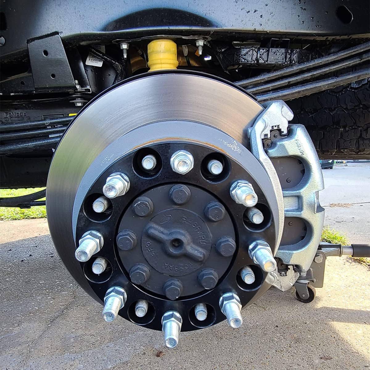 Black Forged 8x6.5 to 8x170 Wheel Adapters 2 Inch with 9/16" Studs Pack of 2 J5775