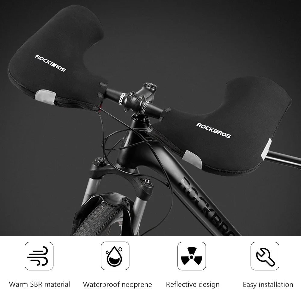 Winter Handlebar Mittens Windproof Neoprene Water Resistant B817