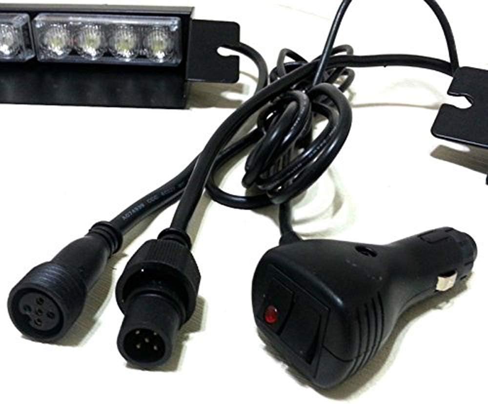 2-16 LED 32 Watt Red/Blue Emergency Beacon Light Bar Pack of 2 U132675