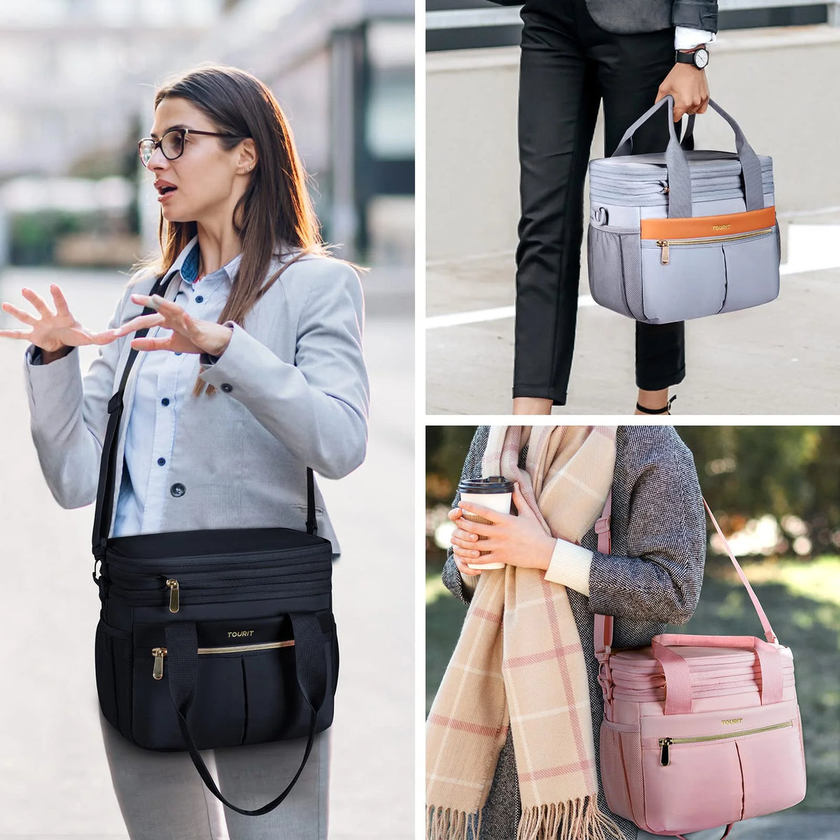 Pink Insulated Lunch Bag Tote Cooler F587
