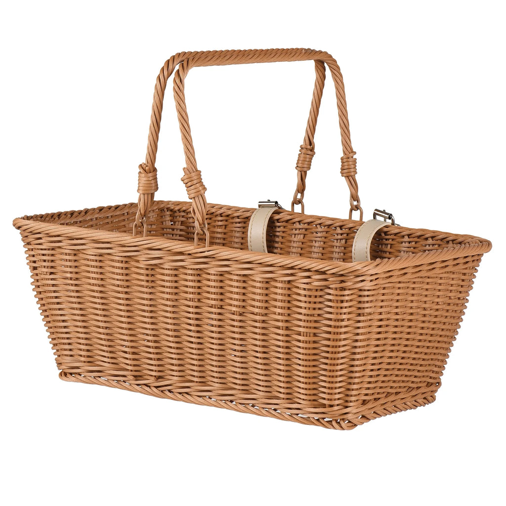 Hand-Woven Wicker Bicycle Basket M168