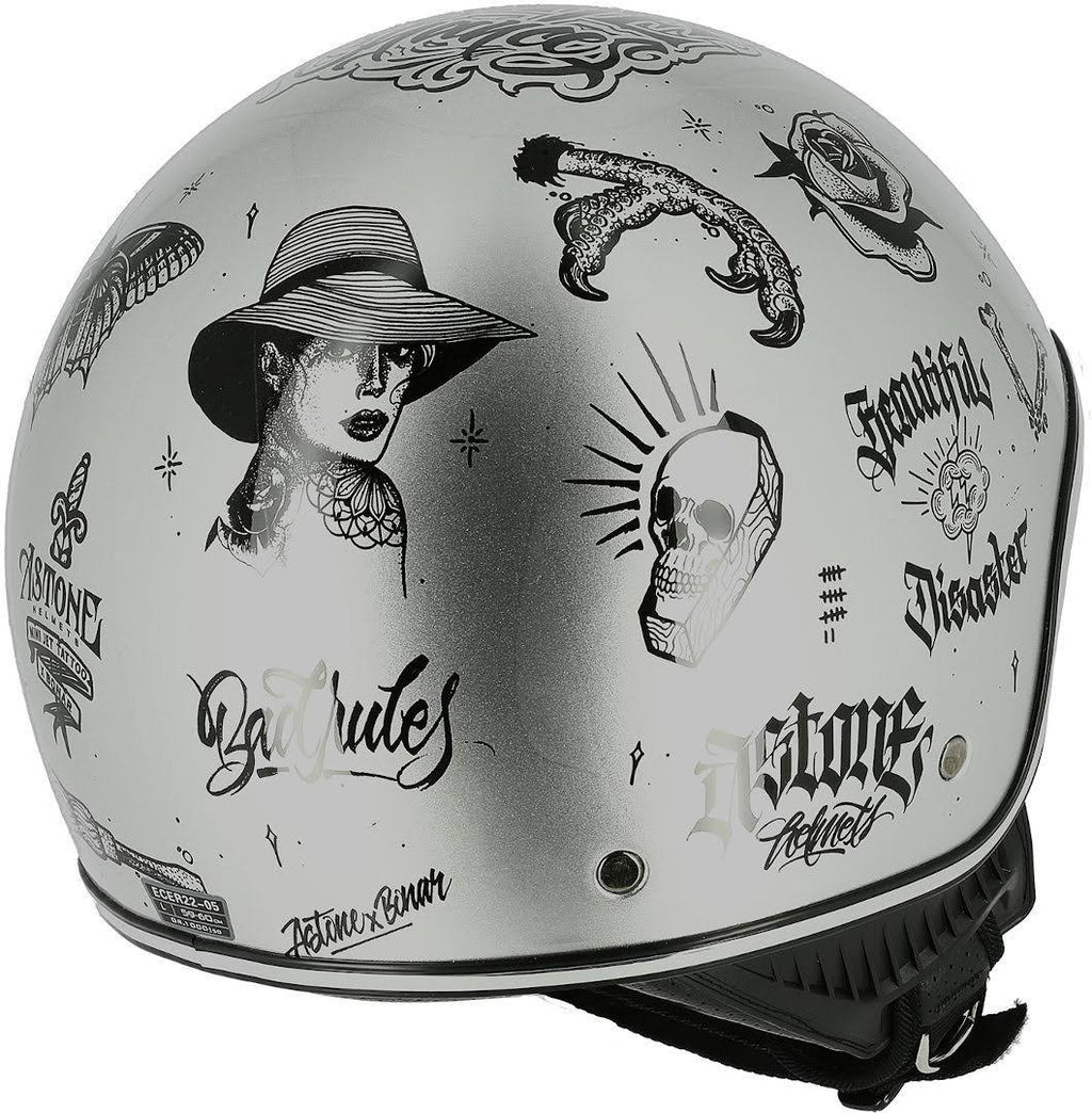 Silver Mini Jet Helmet G619