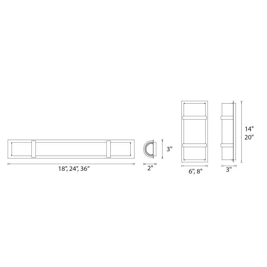 Chrome 36-Inch LED Bath Light Y109946