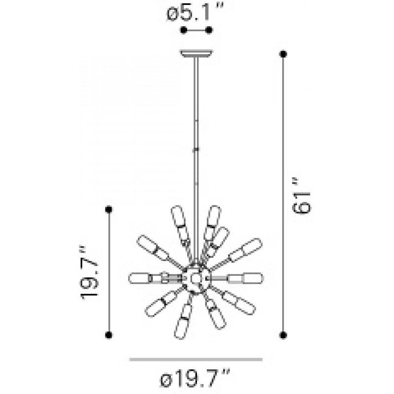 Rust Ceiling Lamp X40229