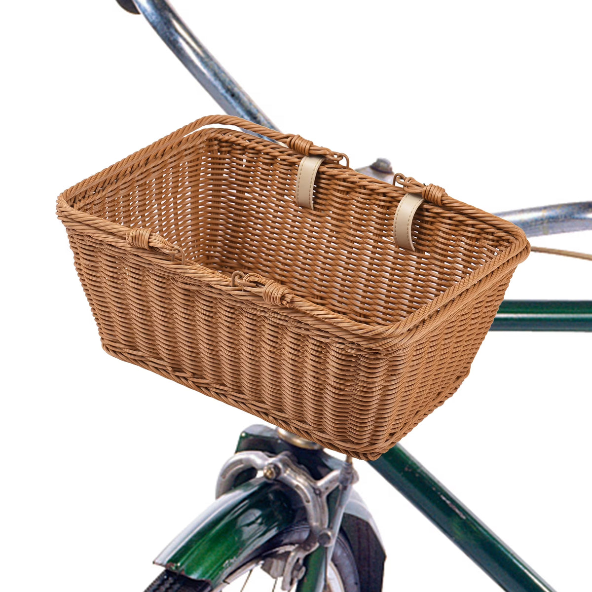 Hand-Woven Wicker Bicycle Basket M168