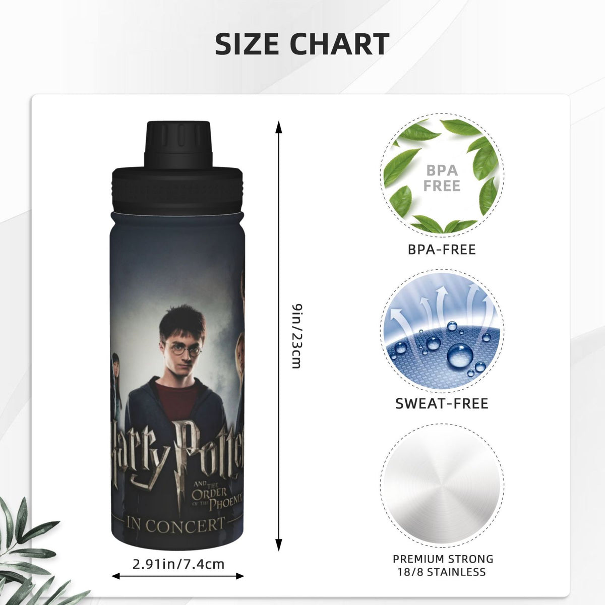 Insulated Stainless Steel Water Bottle 18OZ Z346