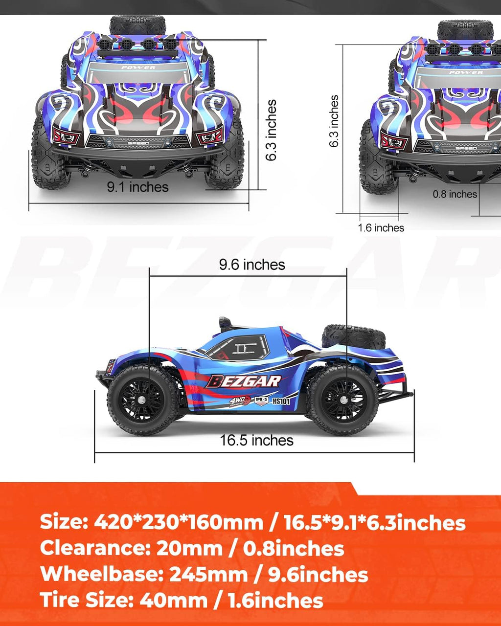 1:10 Scale 4WD Electric Remote Control Truck W3265