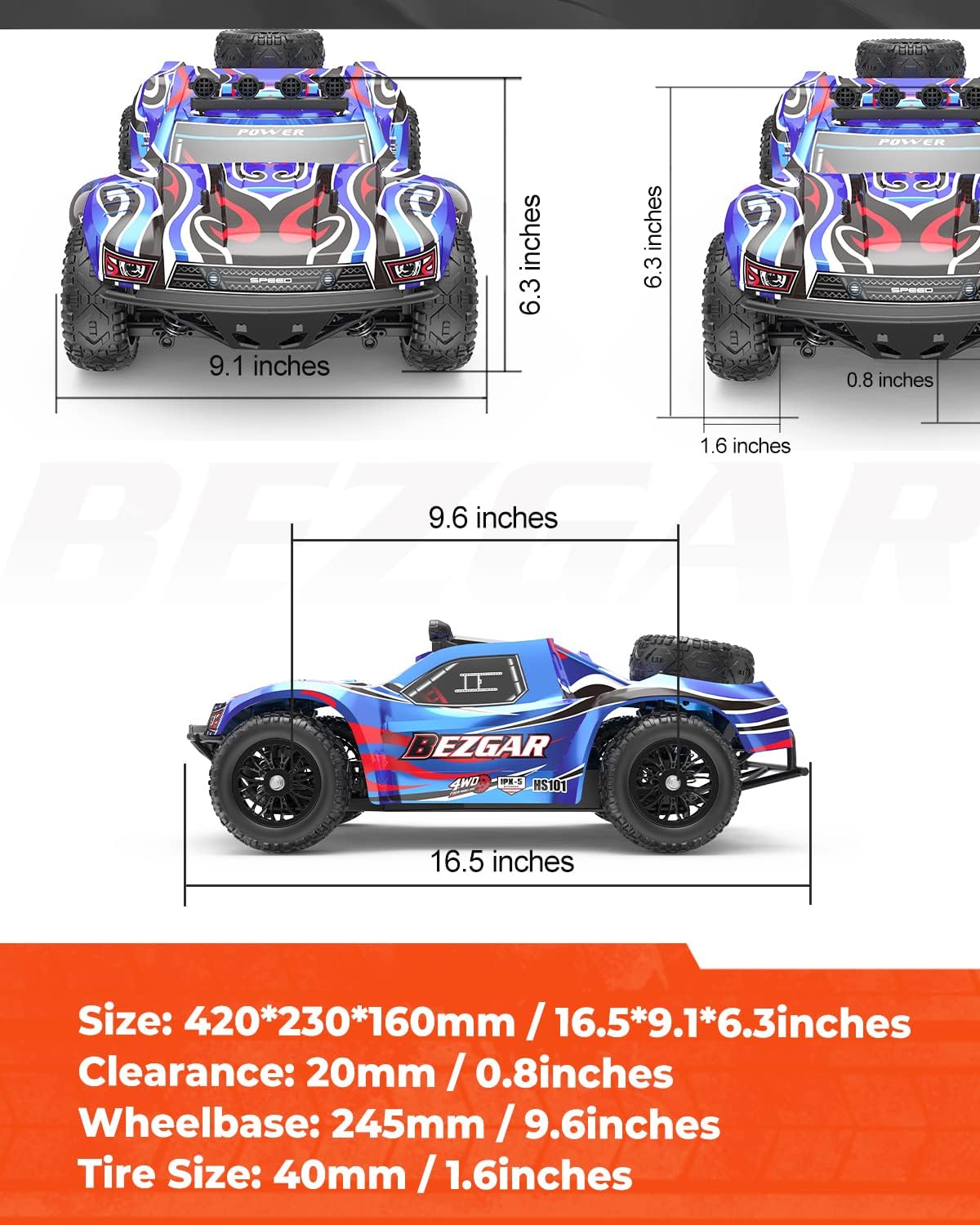 1:10 Scale 4WD Electric Remote Control Truck W3265